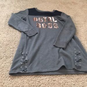 Gray And Black Girl Boss Sweater Dress